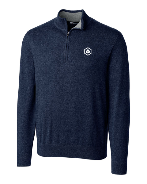 Lakemont Tri-Blend Mens Quarter Zip Pullover Sweater